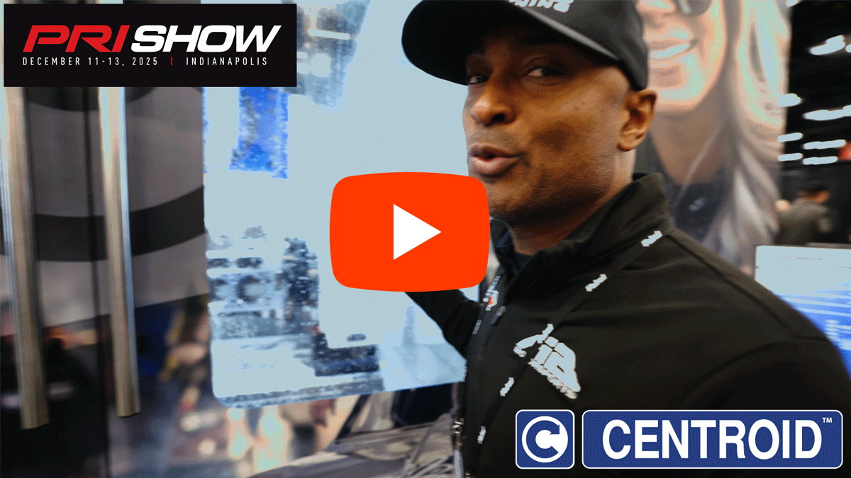 Antron Brown at the PRI Centroid Booth