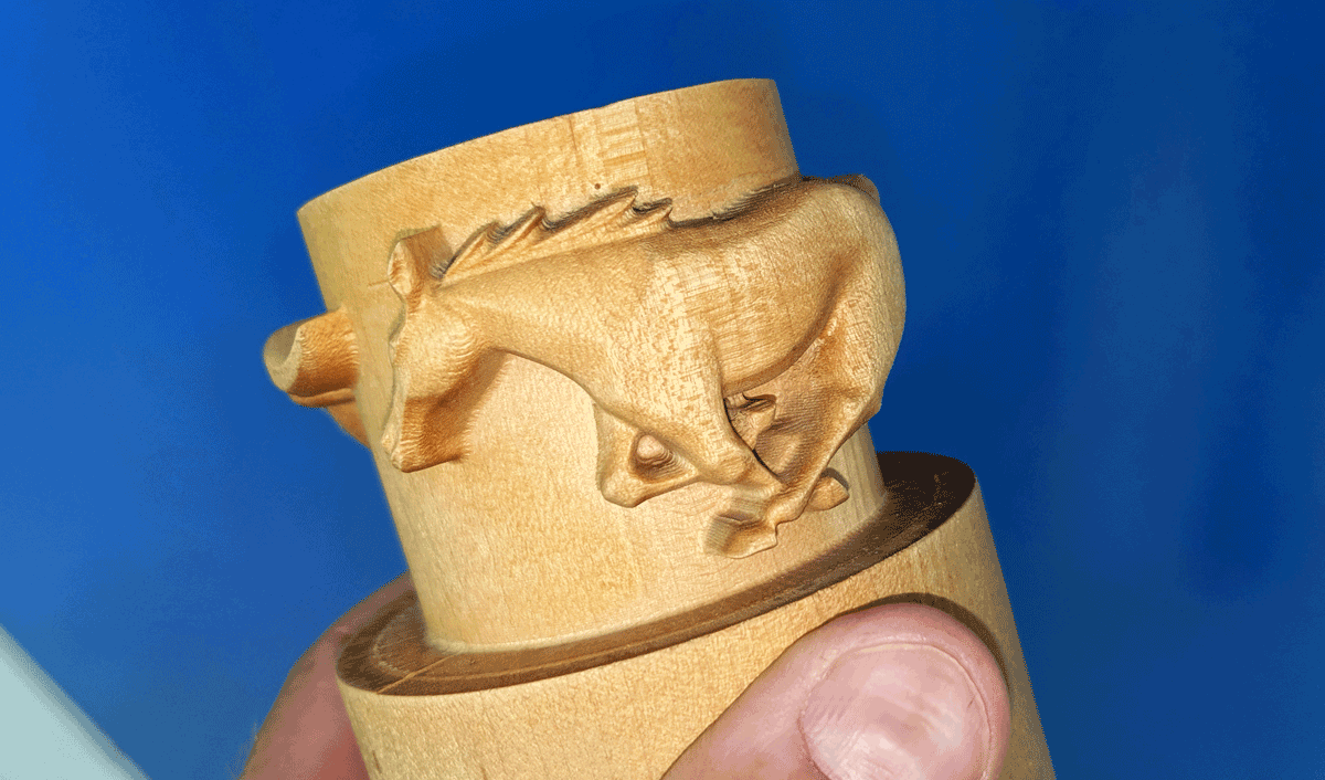 Rotary Carved Mustang