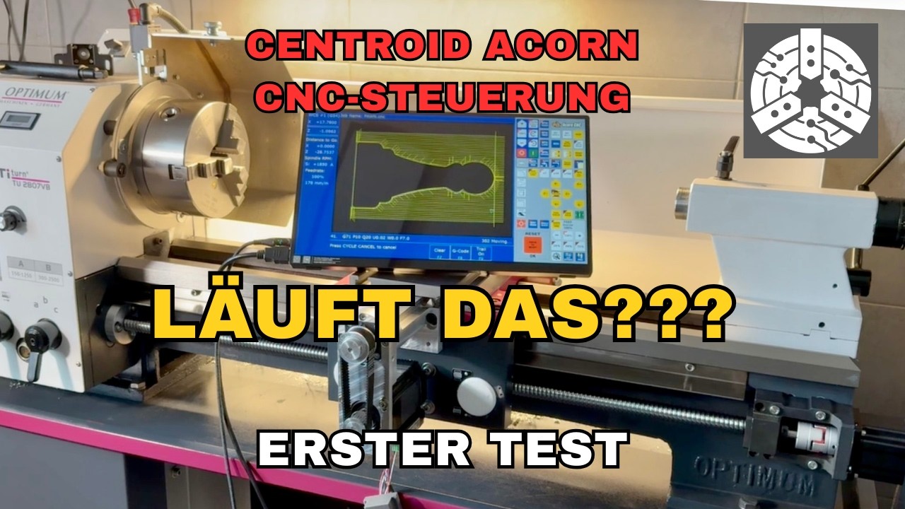 A Centroid Acorn Lathe CNC retrofit video by CNC Umbau